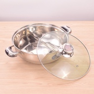 Stainless Steel Double Sided Steamboat Pot 30cm/32cm [Induction/Gas]