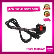 (ORIGINAL HQ) 3 PIN 1.2m UK 13A Fuse AC Power Cable