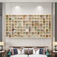 Solid Wood Duobaoge Lattice Rack Teapot Lattice Rack Creative Display Rack Rack Tea Cup Wall 52TD