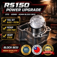 Block Rs150 62mm 60mm Std RS150 Block Set STD 60MM 62MM Block Besi Taiwan Full Set Piston Ring Honda