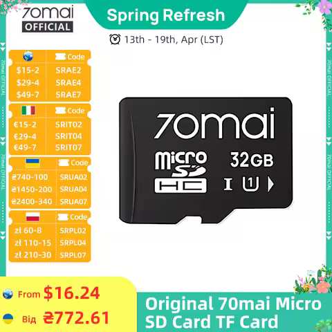 Original 70mai Micro SD Card TF Card UHS-3 Level for 70mai T800 X800 A810 A510 A800SE A800S A500S A2