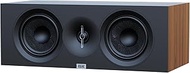 ELAC Debut 3.0 DC53-WN Center Channel Speaker, Walnut - 1” Aluminum Dome Tweeter & Dual 5.25” Aramid