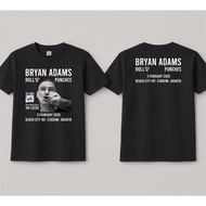 Black And White Short-Sleeved T-Shirt Bryan Adams Roll With The Punches Tour Pattern Rock Concert St