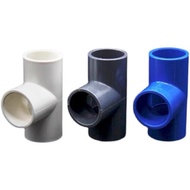 Pvc Water Supply Tee Equal Diameter 20 25 32 40 50mm Tee Joint Fitting Pipe White Blue Gray