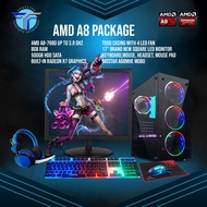 GAMING COMPUTER PACKAGE | AMD A8 - 7680 | 8GB RAM 500GB HDD | KEYTECH T850 CASE | 17" LCD MONITOR | 