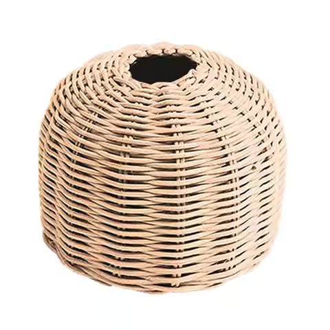 Handmade Rattan Gas Cylinder Cover Weather Resistant Storage Bag for Camping Gas Butane Cylinder Out