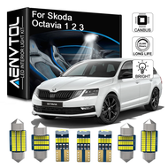 AENVTOL Canbus For Skoda Octavia 1 2 3 1U 1Z 5E A5 A7 FL Sedan Combi LED Interior Map Dome Trunk Lig