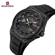 NAVIFORCE Men's Fashion Quartz Watches Luminous Pointer Display 3ATM Water Resistant Silicone Strap 
