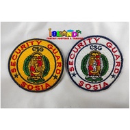 SG SOSIA Logo Embroidery Patches White & Yellow Gold