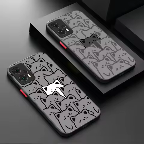 Lovely Graffiti Cat Phone Case for Xiaomi Poco X7 X6 X5 X4 GT X3 NFC F6 F5 F4 F3 GT M5 M5S M6 Pro 4G