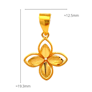 Top Cash Jewellery 916 Gold Clover Pendant