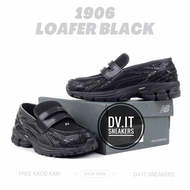 100% BNIB Sepatu Sneakers Pria-New-balance-Loafer Slip on 1906 D Triple Black Full Hitam Size 39 - 4