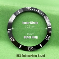 Sloping Ceramic Bezel Insert 38*30.6mm For RLX Submariner &amp; Seiko Brand SKX007/009 Divers Replacement of Watch Acces