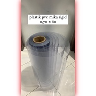 PLASTIK MIKA KAKU PVC TEBAL 0.70 mm x 60 cm KERAS BENING METERAN RIGID SOUVENIR 070