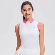 Cosleaf Women Sleeveless Golf Polo Shirt Breathable Lightweight Quick-Dry Sport Top - Elegant Pink T