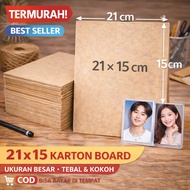 [10pcs] Ukuran 21 x 15 cm Karton board yellow board Karton Grey Board Tebal  – Alas Photocard Kpop /