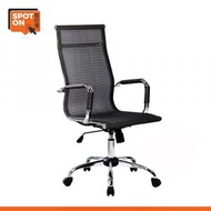 - - 透氣彈性網布電腦椅 (黑色) - 辦公椅
