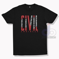 CIVIL ENGINEERING T-SHIRT CIVIL ENGINEERING/ CIVIL ENGINEERING QUOTE ILLUSTRATION SHORT-SLEEVED T-SH
