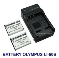 LI-50B \ LI50B แบตเตอรี่ \ แท่นชาร์จ \ แบตเตอรี่พร้อมแท่นชาร์จกล้องโอลิมปัส Battery \ Charger \ Batt