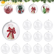 MXMUSTY Christmas Ornament Ball, Plastic DIY Acrylic Crafts Ball Kit, Bauble Clear Thicken Round Pla