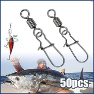 50Pcs Aluminum Swivel Fishing Snap Kili Kili Snap Swivel Fishing Stainless Steel Fishing Gear