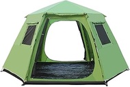 ZMHZP Windproof, Dustproof Camping Tent - Camping Tent, Two Rooms, One Hall, Many People, Rainproof tent for kids， (Color : Green, Size : 5-8people)