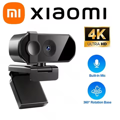 Xiaomi 4K Webcam Autofocus 2K 8MP With Microphone Web Camera Full HD 1080P Computer Laptop Webcams F