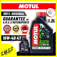 MOTUL 10W40 4T 1.2L 3100 GOLD [NEW] ENGINE OIL MINYAK HITAM MOTUL TECHOSYNTHETIC