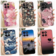 For Honor X7C / 200 Smart Phone Case ALT-LX2 flower butterfly Pattern Soft Silicone Shockproof Matte