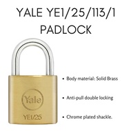 【Yale】YE1/25/113/1 Padlock (with a solid brass body and chrome plated shackle)