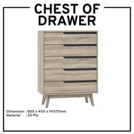 Chest Of Drawer 5 Tier Drawer Cabinet Drawer Storage Cabinet