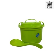 Green Leaf 1221s Microwave Rice Cooker 1.5 Liter (FREE Spoon)