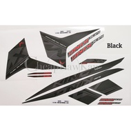 Y15 Y15ZR  MX KING ( 3 ) Body Cover Set Stripe Sticker -  Black / Silver / Red