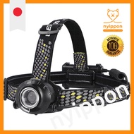 GENTOS LED Headlamp - Brightness 520 Lumens, Practical Use Up to 8 Hours, Rear Indicator Light, Uses