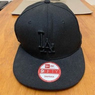 NEW ERA MLB LA道奇隊Dodgers 9FIFTY 全黑棒球帽 美職洛杉磯後扣帽鴨舌帽 經典百搭款 大谷翔平