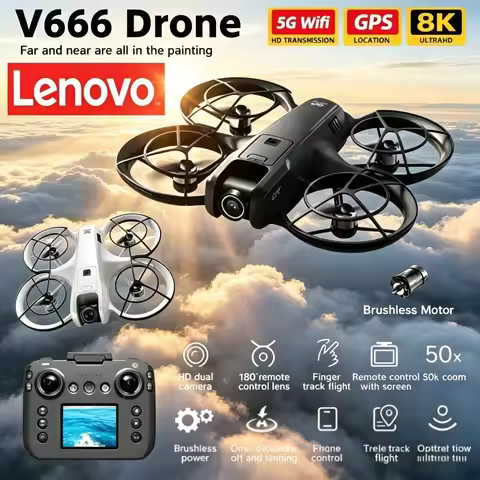 Lenovo V666 MINI Drone 8K Professional WIFI 5G Drone Obstacle Avoidance 4K Brushless Altitude Headle