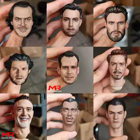 1/6 Scale Paul Walker Harrison Ford Ben Affleck Bruce Willis Jeffrey Dean Morgan Male Head Sculpt Ca