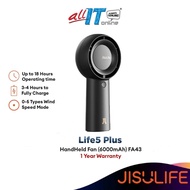 JISULIFE Life5 Plus HandHeld Fan (6000mAh) FA43 - Black | Jisulife Kipas Tangan Life5 Plus (6000mAh)
