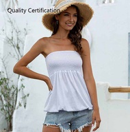 Fashion off Shoulder Sleeveless T-shirt Top Street Style Short Sleeve Slim Fit Womens Tee-Shirt Casu