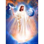 FULL DIAMOND 5D PAINTING (DIY) JESUS WORLD BALL 30X40cm (PxH)