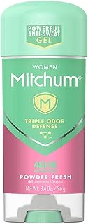 Mitchum Anti-Perspirant &amp; Deodorant for Women, Power Gel, Powder Fresh, 3.4 oz (96 g) (Pack of 4)