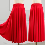 Large Swing Skirt Skirt Solid Color Dancing Skirt Skirt Xinjiang Dance Social Dance Square Dance Mod