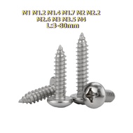 [ZXM-LY-w] SUS304 Small screw Wood screw Phillips Pan Head Self Tapping Screw M1M1.2 M1.4 M1.7 M2M2.
