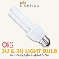 OKES/OKA 2U 3U Tube Bulb 9w 18w 22w Lighting Light Bulb E27 PLC Energy Saving 2700K 6500K Lightbulb 