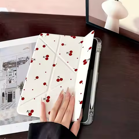 ins Cherry For Samsung Galaxy Tab A8 A9 A11 S6 S7 S8 S9 S10 FE Plus Lite Protective With Pen Slot Ta