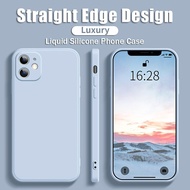 Liquid Silicone Soft Phone Case For iPhone 15 Pro Max 14 13 12 11 Pro Max 7 8 Plus X XR XS Max Mini 