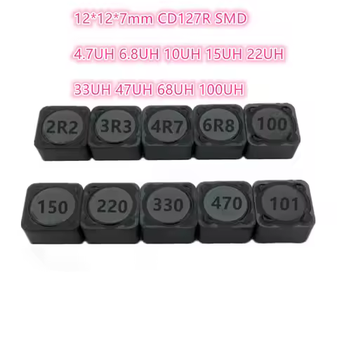 10PCS 12*12*7mm Power Inductance CD127R Shielded inductor SMD power inductor 4.7UH 6.8UH 10UH 15UH 2