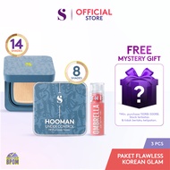 SOMETHINC [3 PCS] Paket Flawless Korean Glam (Hooman Cushion + Hooman Loose Powder + Ombrella Lip Tint)