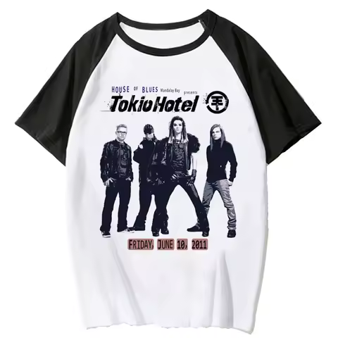 Tokio Hotel T-Shirts Rock Band 3D Print Streetwear Men Women Fashion Oversized Short Sleeve T Shirt 