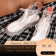 Package postageFully Transparent Rubber Dr. Martens Boots Women's Socks Short Boots Casual Crystal Women's Shoes Invis